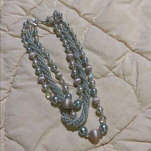 Chic Multi-Strand Faux Pearl Necklace